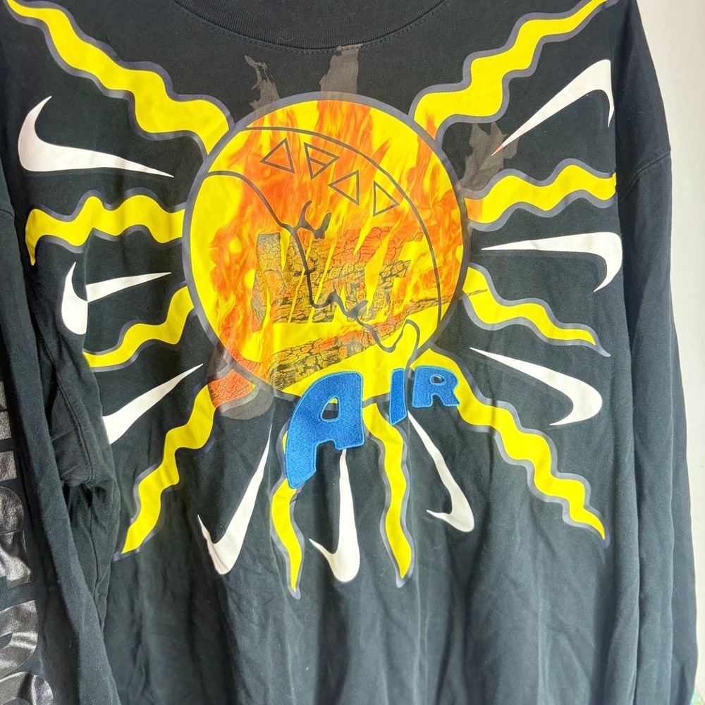 Nike x Travis Scott Sun Shirt Men's Long Sleeve in black size large - Picture 6 of 12